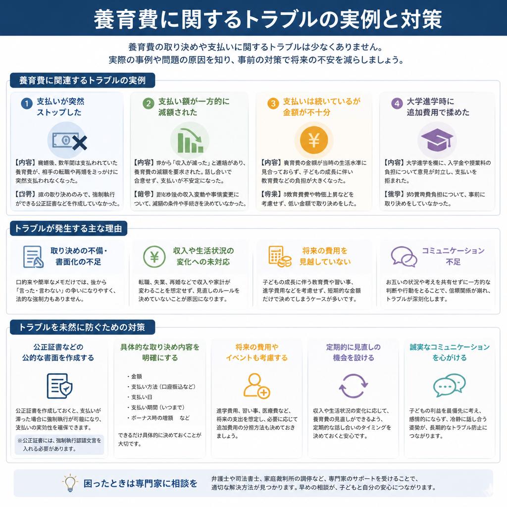 養育費支払いトラブルの実態