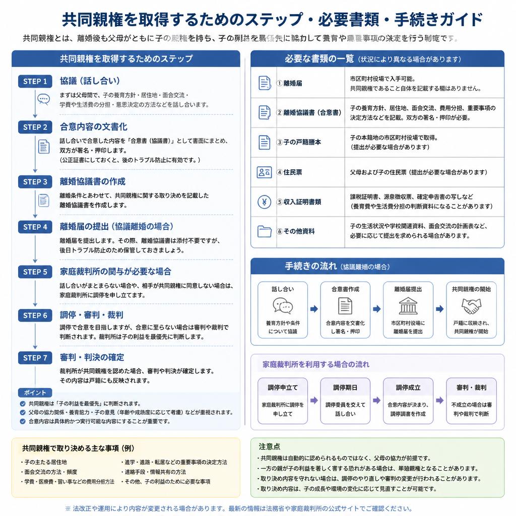 共同親権の取得に向けたステップ