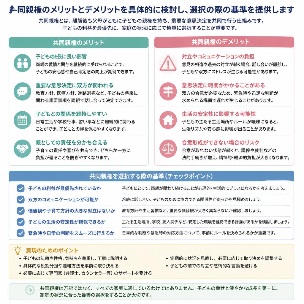 共同親権のメリットとデメリット